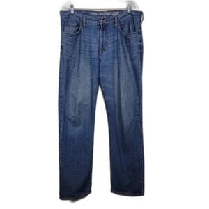 Old Navy Famous Jeans Mens Size 36x34 Straight Leg Blue Medium Wash Denim